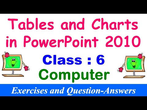 Tables and Charts in PowerPoint 2010  | Class - 6 Computer | EXERCISES | Question and Answers |