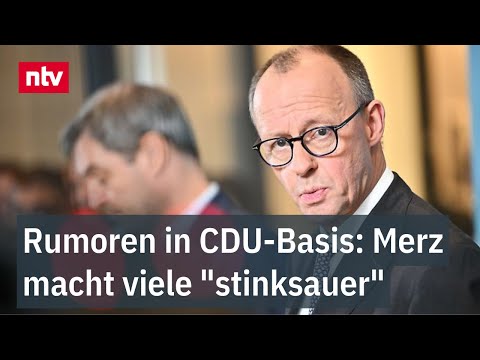 Rumoren in CDU-Basis: Merz macht viele 
