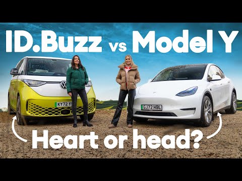 VW ID. Buzz vs Tesla Model Y: Is VW's reborn bus a Tesla-beater? / Electrifying