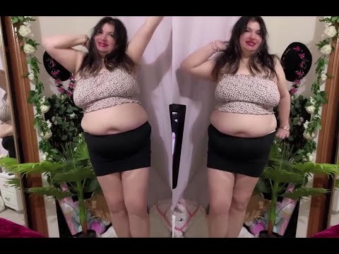 Leopard Print Top and Black Mini Skirt