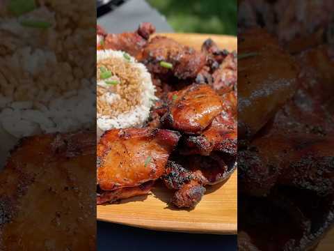Grilled Teriyaki Chicken Thighs Recipe - How to make Teriyaki Chicken on the Grill #shorts #bbq