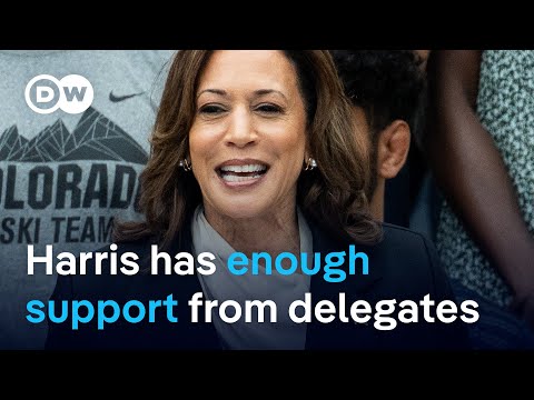 Harris reportedly secures backing from enough delegates to become Democratic Party nominee | DW News
