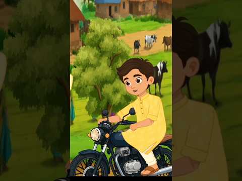 বাইকের পিছনে চুটকিকে বসাবো😍 Bangla Animation #shortsfeed #cartoon