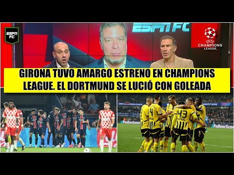 PSG dio un GOLPE DE REALIDAD al GIRONA en su debut en CHAMPIONS. DORTMUND concretó goleada | ESPN FC