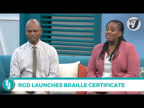 RGD Launches Braille Certificate | TVJ Smile Jamaica