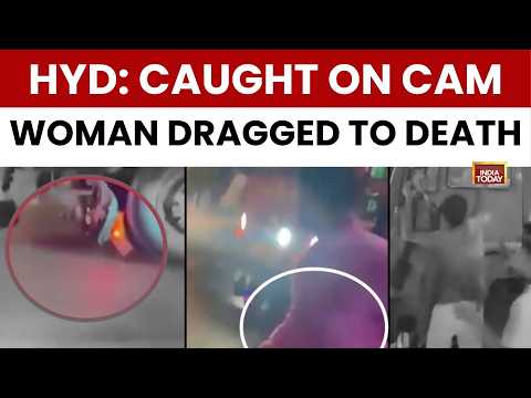 Hyderabad Shocker: Woman Killed After DCM Drags Scooter For Kilometres In Madhapur | Accident Video