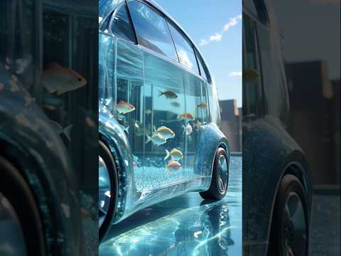 water 🚗car in car 🐟🐠fish car swimming pool #trending #short