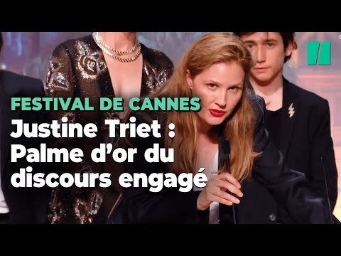 Justine Triet au Festival de Cannes, Palme d’or du discours politique et enflammé