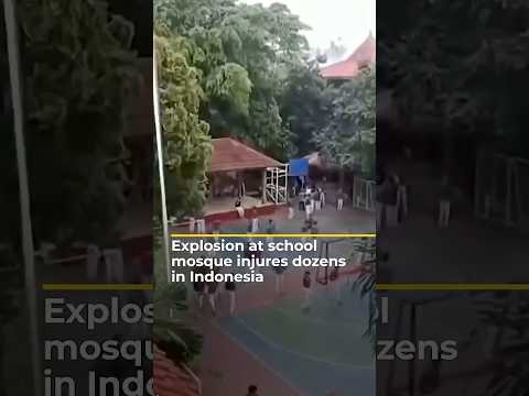 Explosion at school mosque injures dozens in Indonesia | AJ #shorts