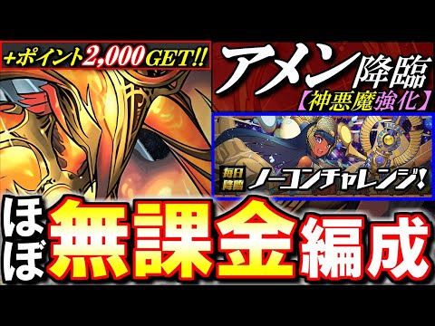 【自陣非ガチャ限のみ可】アメン降臨 お手軽シヴァドラ編成を紹介!!+ポイントを回収しよう!!～ノーコンチャレンジ～【パズドラ】
