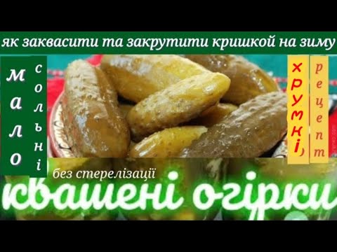Огірки квашені під закрутку на зиму без стерелізації / як зупинити бродіння