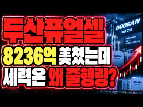 [두산퓨얼셀 주가전망] 8236억 美친 호재에, 세력은 왜 도망가나? 다음주 전망 공개