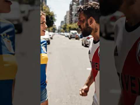 "¡Cuando Boca se cruza con River en plena calle! 🔥😏" #bocajuniors #argentina #humor #riverplate