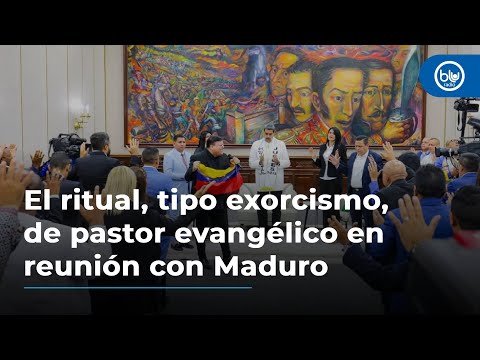El ritual, tipo exorcismo, de pastor evangélico en reunión con Maduro