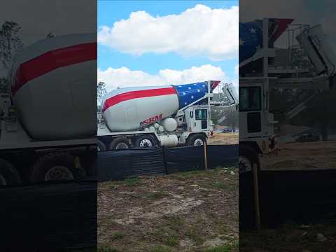 concrete mixer truck - cement construction vehicle