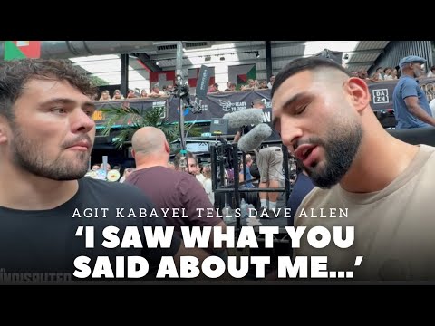 DAVE ALLEN CONFRONTED BY AGIT KABAYEL OVER INTERVIEW | ‘I WOULD NEVER FIGHT YOU’ | USYK DUBOIS 2