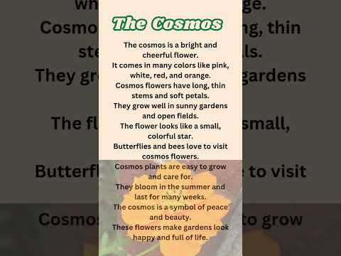 10 lines essay on Flower The Cosmoes in English/short essay on English/ the symbolisms of Flower/