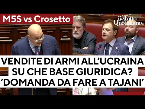 M5S vs Crosetto: "Su che basi avviene la vendita di armi all'Ucraina". "Domanda da fare agli Esteri"