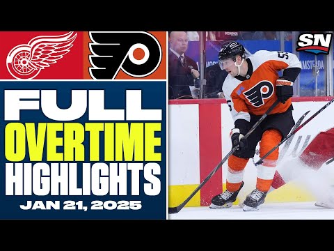 Detroit Red Wings at Philadelphia Flyers | FULL Overtime Highlights - January 21, 2025