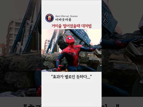 <strong>거미줄</strong> 떨어졌을때 대처법 #마블
