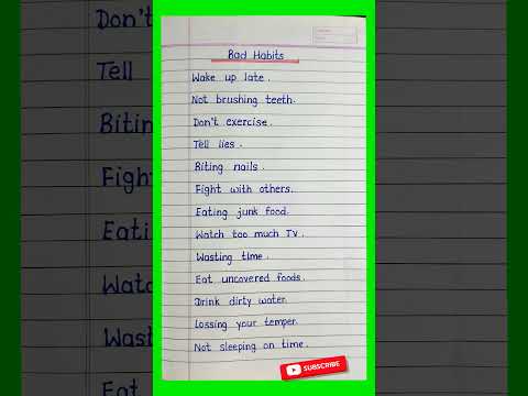 10 Bad Habits | Bad Habits | 10 Lines On Bad Habits In English #shorts #badhabits #10badhabits