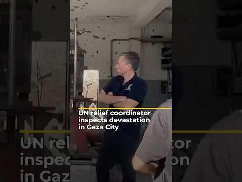 UN relief coordinator inspects devastation in Gaza City | AJ #shorts