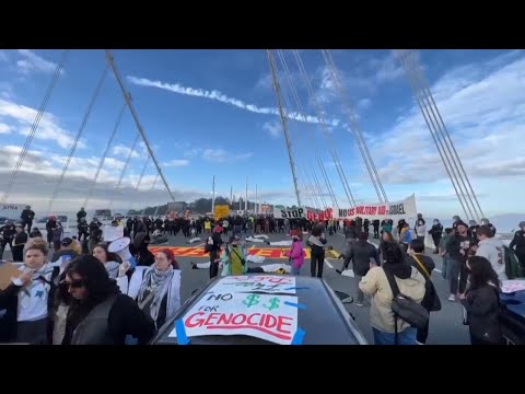 Protesters shut down San Francisco's Bay Bridge demanding a ceasefire in Gaza
