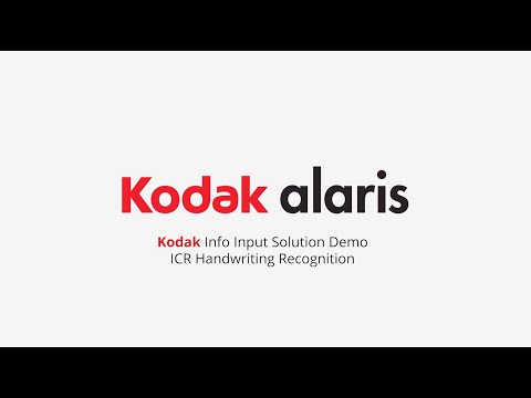KODAK Info Input Solution Demo: ICR Handwriting Recognition Preview