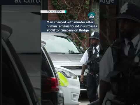 Man charged with murder after human remains found in suitcases at Bristol Clifton Suspension Bridge