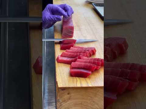 Giant bluefin tuna Otoro Sashimi #bluefin tuna #sashimi