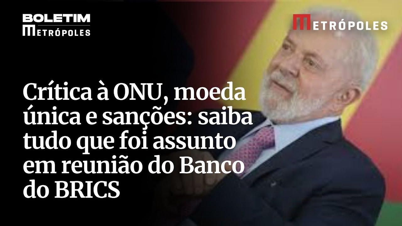 Insignificante Lula faz críticas à ONU em reunião do Banco dos BRICS