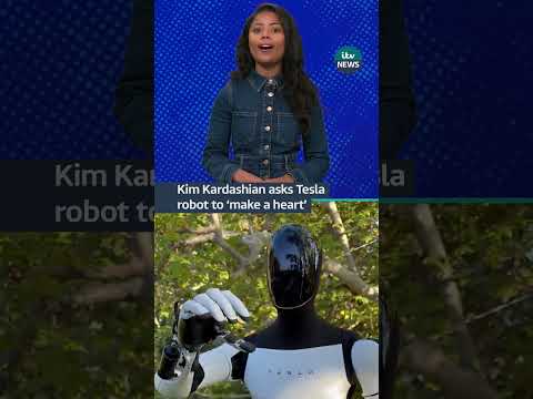 Kim Kardashian asks Tesla robot to 'make a heart' | ITV News