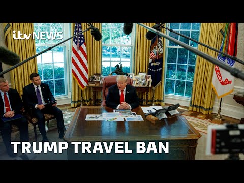 President Donald Trump bans citizens of 12 countries from entering US | ITV News