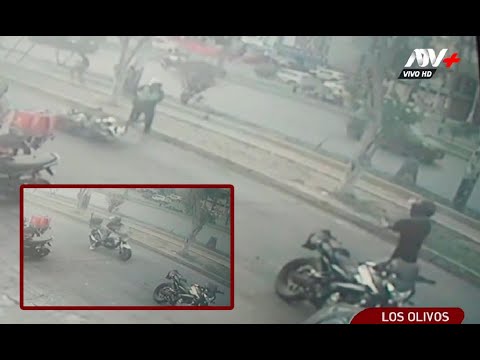 Los Olivos: delincuente balea a policía que lo perseguía y le roba su motocicleta