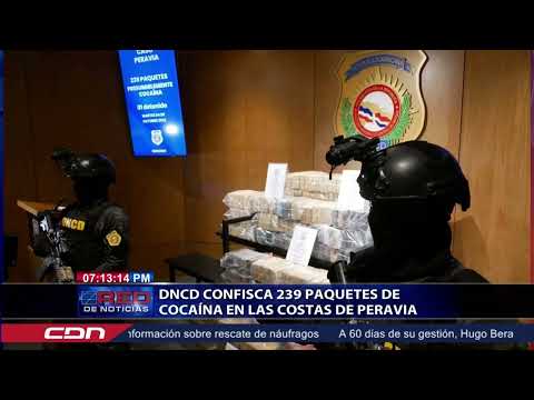 DNCD confisca 239 paquetes de cocaína en las costas de Peravia