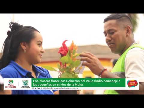 Con plantas florecidas, Gobernación del Valle rindió homenaje a la #mujer bugueña