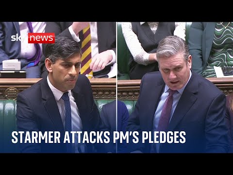 PMQs: Starmer uses Sunak's five pledges against him