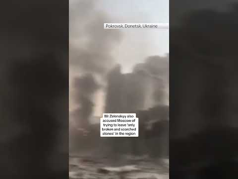 Aftermath of Russian attack in Donetsk