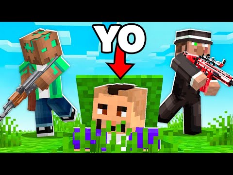 Usé ARMAS REALES Jugando al Escondite en Minecraft!
