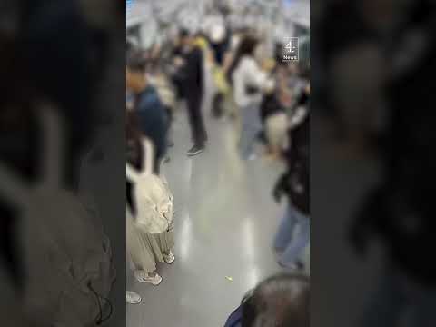 Man lights fire on subway in Seoul
