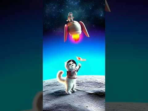 A cat is in space 🌌🚀#beautiful #music #song #hiphop #newmusic #kidsflowai
