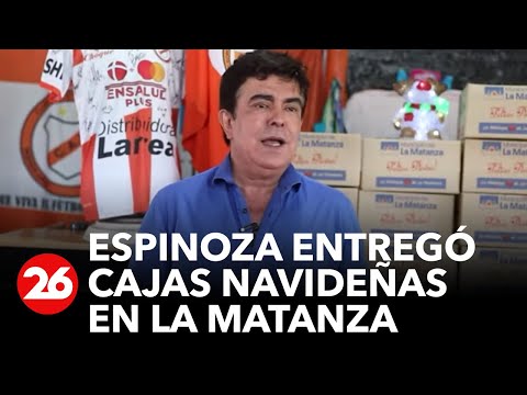 Fernando Espinoza participó de las entregas de 200 mil cajas navideñas en La Matanza