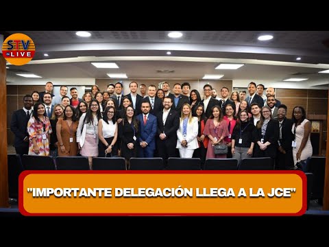 Presidente de la JCE Román Andrés Jáquez Liranzo  recibe delegación de Jóvenes por la Democracia