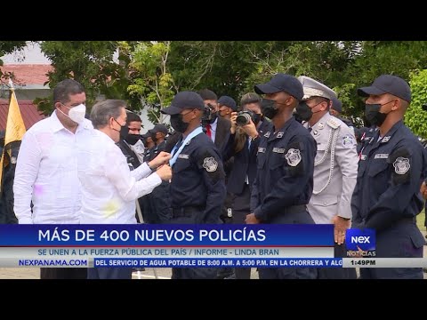 Más de 400 nuevos policías se unen a la fuerza pública del país