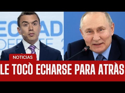 Presidente Ecuatoriano Daniel Novoa ECHÒ PARA ATRÀS decisiòn de enviar armamento Ruso para EE UU