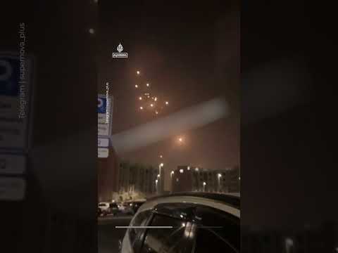 Burning debris from missile interceptions showers Dubai | AJ #shorts