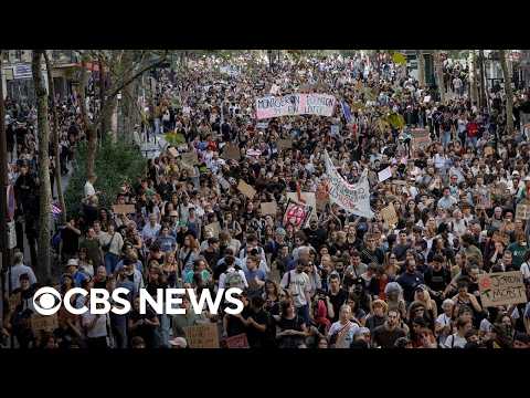 Watch: Historic student protests sweeping across France