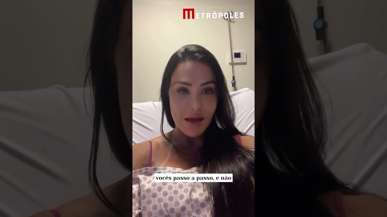 emocionada, Gracyanne mostra lesão no joelho e agradece apoio