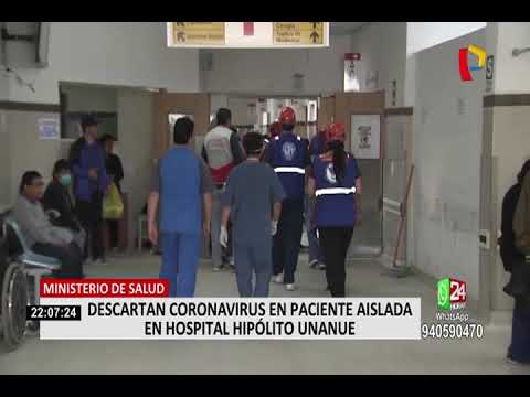 Ministerio de Salud descarta caso de coronavirus en paciente aislada en Hospital Hipólito Unanue