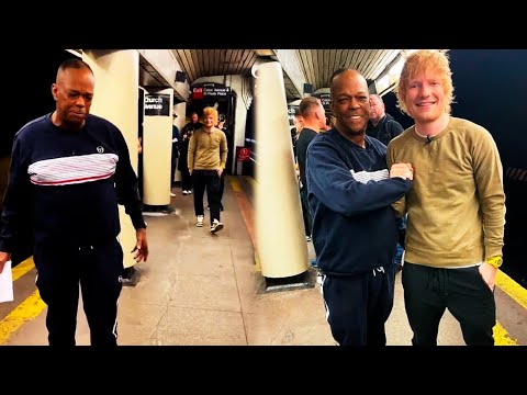 Ed Sheeran sorprendió a un cantante callejero en el subte e hicieron un dúo